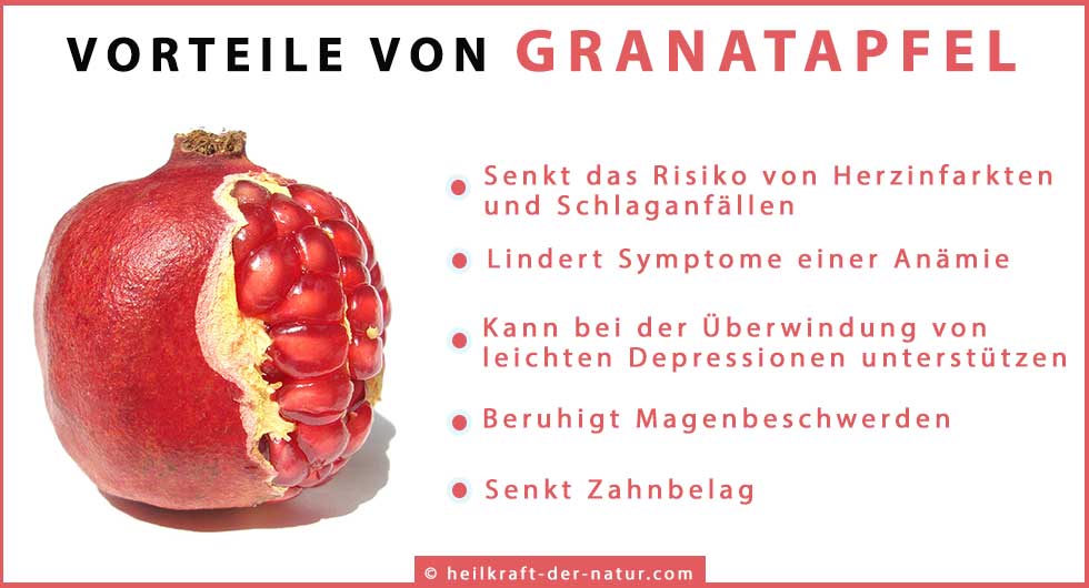 Übersicht Vorteile von Granatapfel