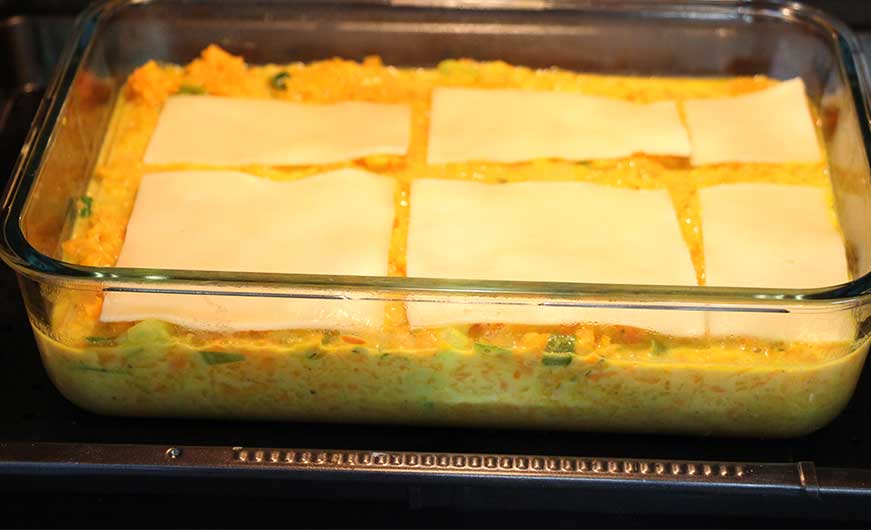Lasagne im Ofen- vor dem backen
